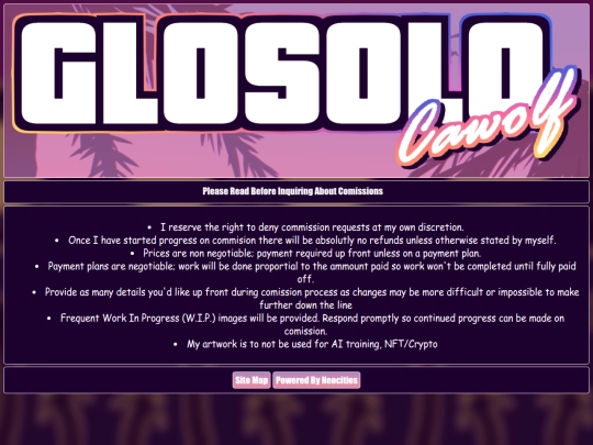 Comissions/TOS screenshot