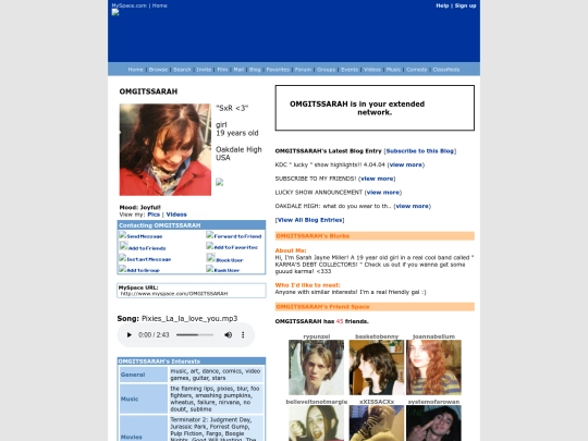 sarahspace screenshot