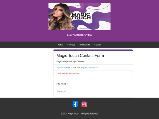 Contact screenshot