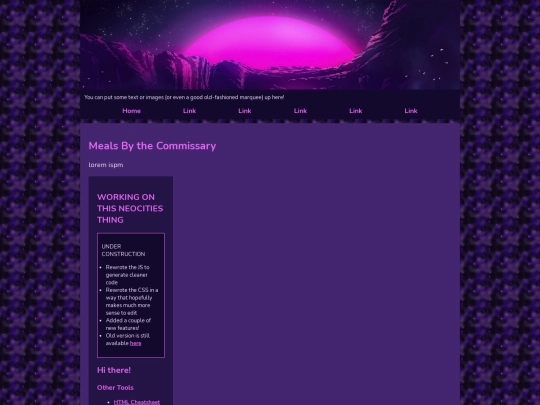 The Commissary/recipes screenshot