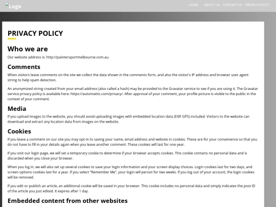 privacy-policy screenshot