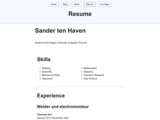 resume screenshot
