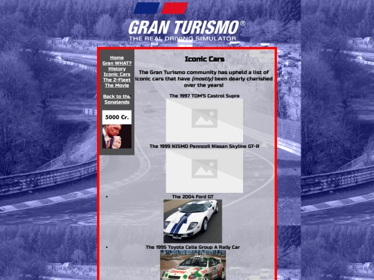 stuff/shrines/gran turismo/cars screenshot