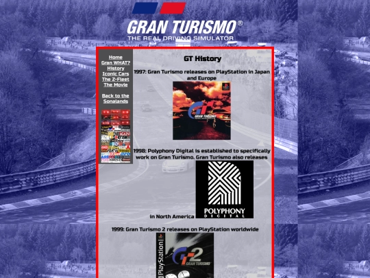 stuff/shrines/gran turismo/history screenshot