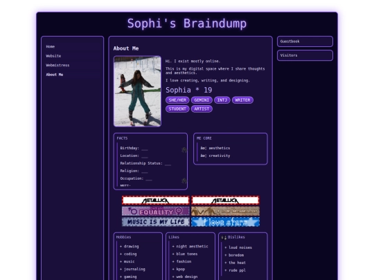 aboutme screenshot