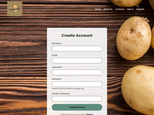 SIGN UP screenshot