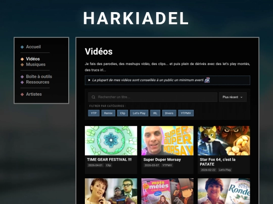videos screenshot