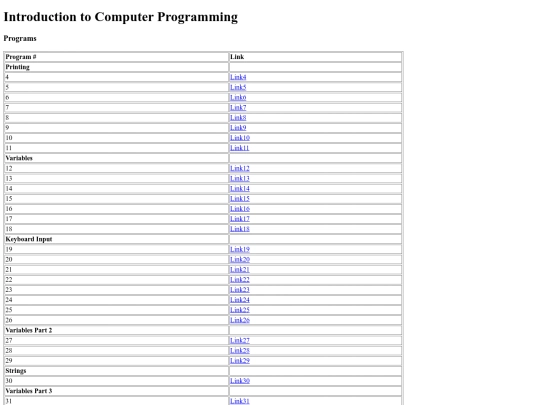 index screenshot