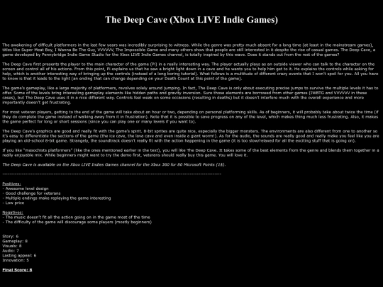 reviews/review_TheDeepCave screenshot