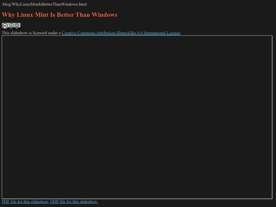 blog/WhyLinuxMintIsBetterThanWindows screenshot