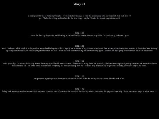 diary screenshot