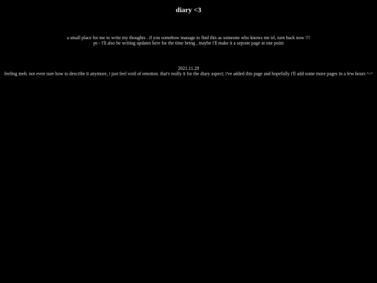 my htmls/diary screenshot