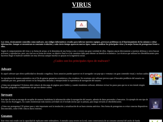 virus screenshot