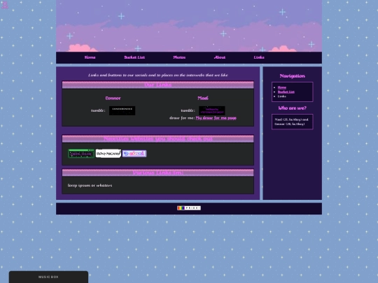 links screenshot