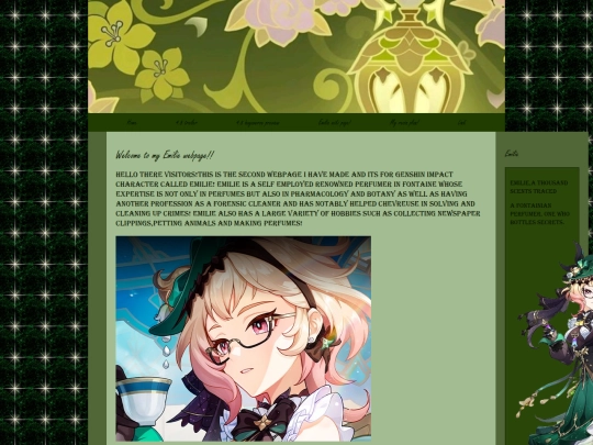 Emilie fanpage screenshot