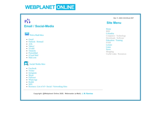 Emailsocialmedia screenshot