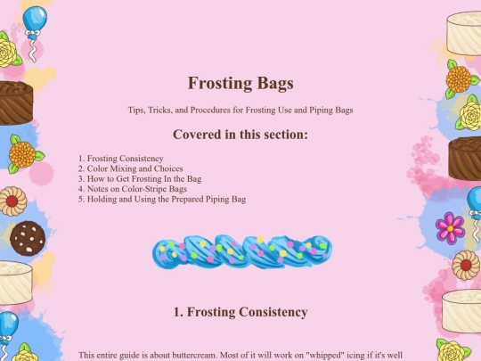 cake/getting-started/frosting-bags screenshot