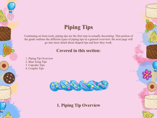 cake/getting-started/piping-tips screenshot