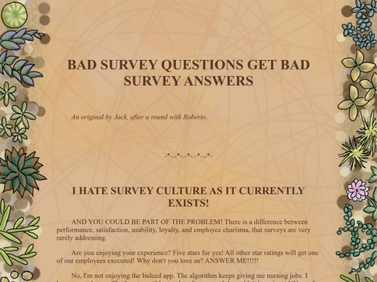 library/rants/surveys screenshot