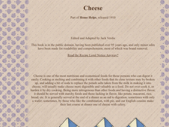 recipes/home-helps/cheese screenshot