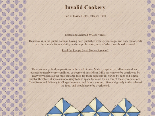 recipes/home-helps/invalids screenshot