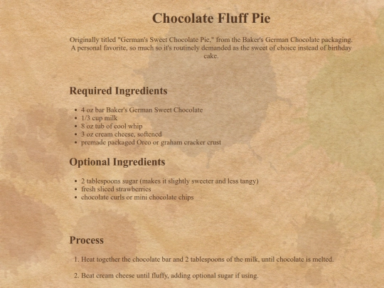 recipes/jacks-grimoire/chocolate-pie screenshot