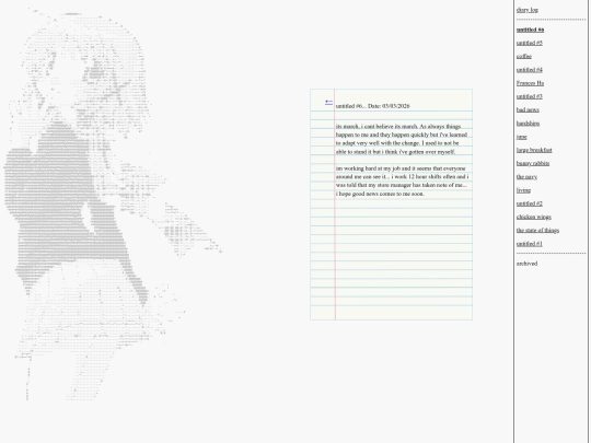 diary screenshot