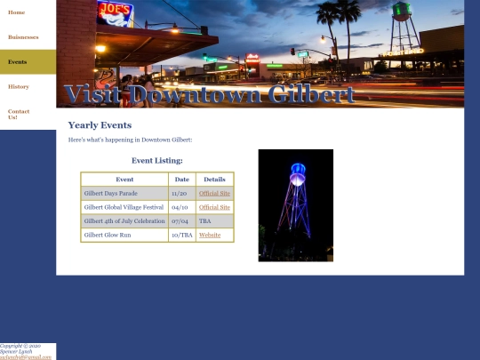 events screenshot