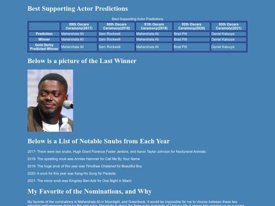 final-project/supportingactor screenshot