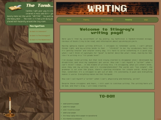 writing screenshot