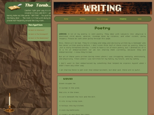 writing/poetry screenshot