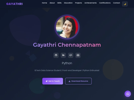 gayathri_portfolio/port screenshot