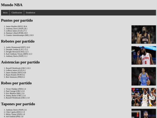 estadisticas screenshot
