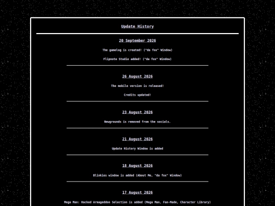 updates screenshot