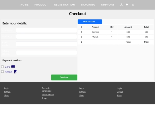 Checkout screenshot