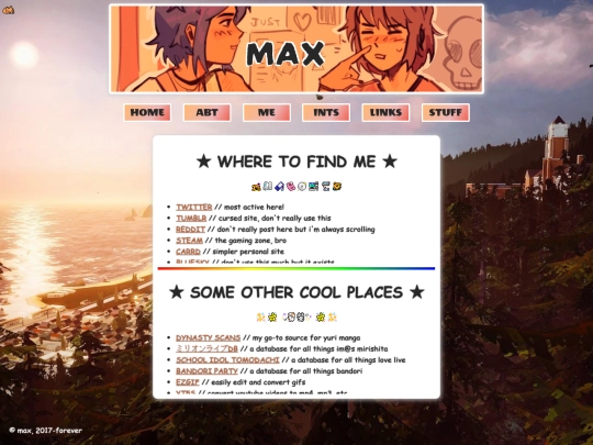 links screenshot