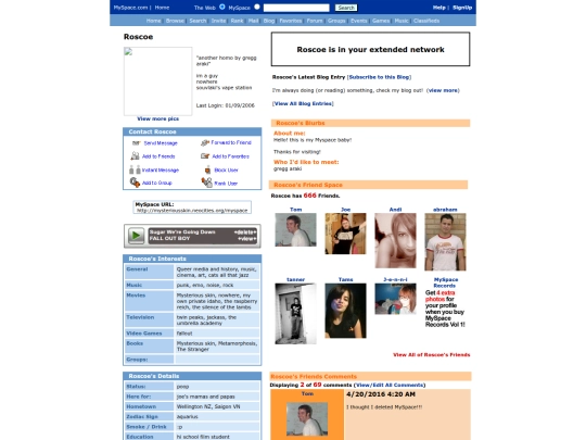 myspace screenshot
