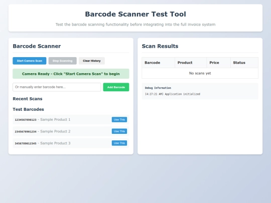 Testbar screenshot