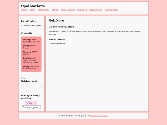 fieldnotes screenshot