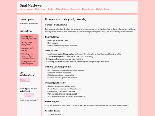 writing screenshot
