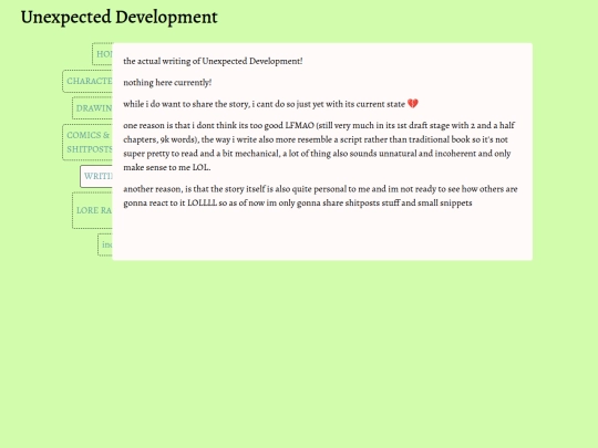 uneDev/writing screenshot