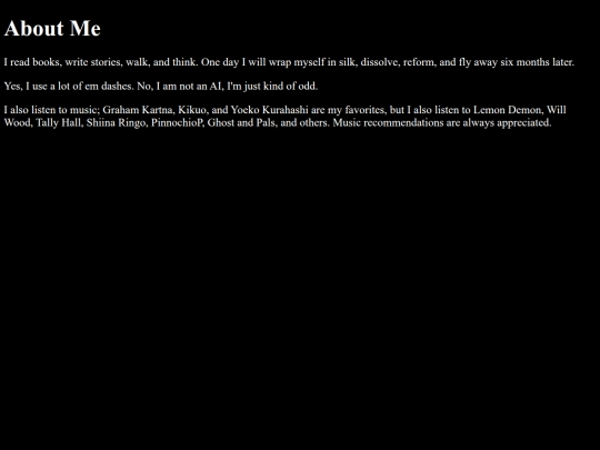aboutme screenshot
