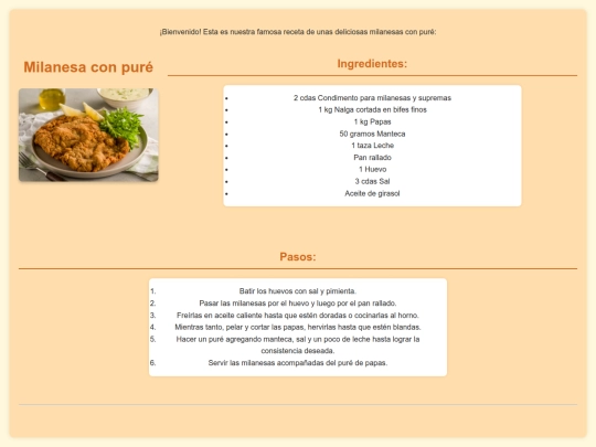 recetas/milanesaconpure screenshot