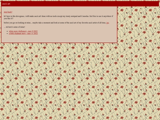 steps/ascii screenshot