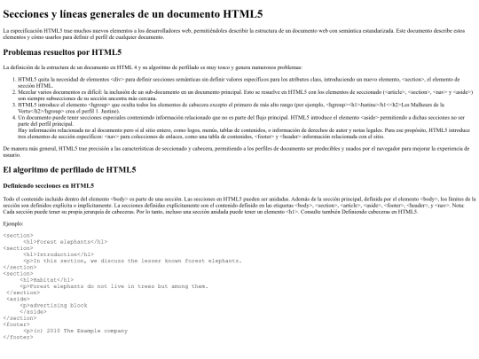 secciones screenshot