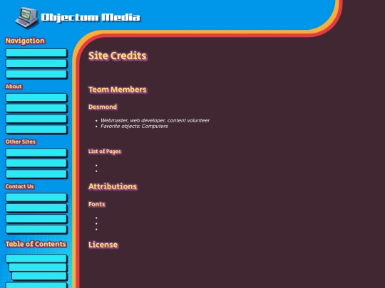 about/credits screenshot