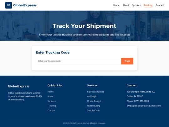 tracking screenshot