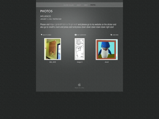 PHOTOS/Pages/INFLUENCES screenshot