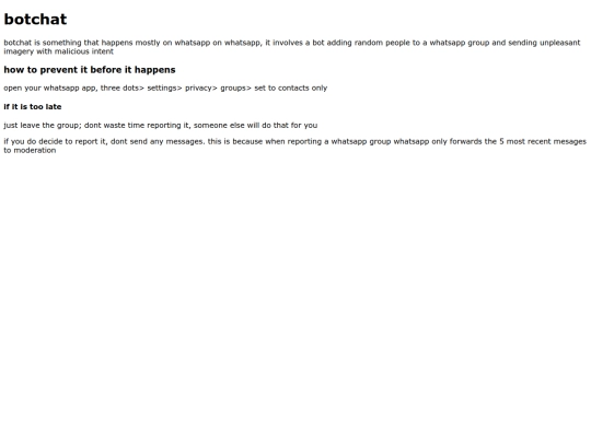 botchat screenshot