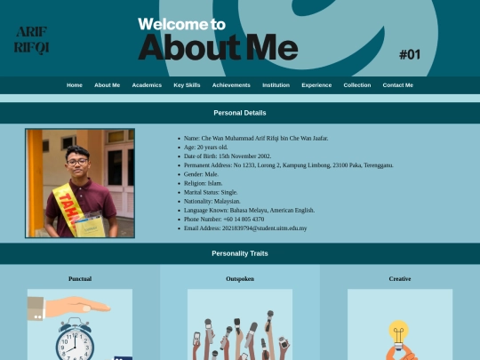 aboutmyself screenshot